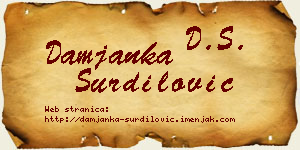 Damjanka Šurdilović vizit kartica